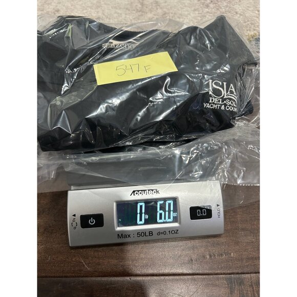 Slazenger Womens Black Polo Top Isla Del Sol Yacht Country Club Logo Sz Medium - Picture 10 of 10